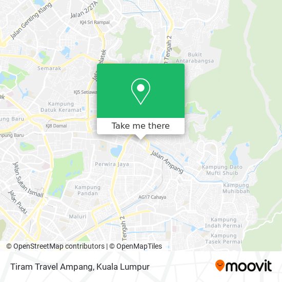 Peta Tiram Travel Ampang