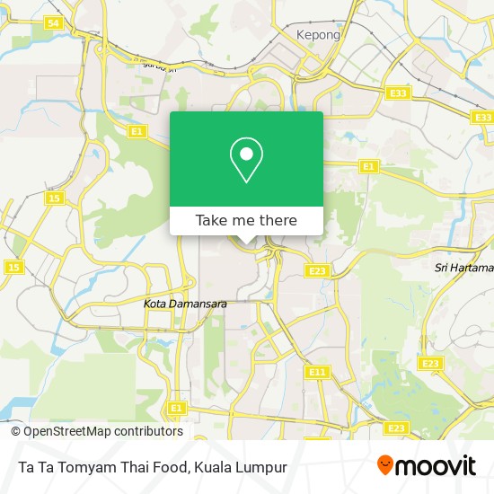 Ta Ta Tomyam Thai Food map