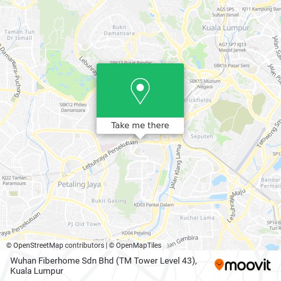 Wuhan Fiberhome Sdn Bhd (TM Tower Level 43) map