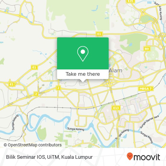 Bilik Seminar IOS, UiTM map