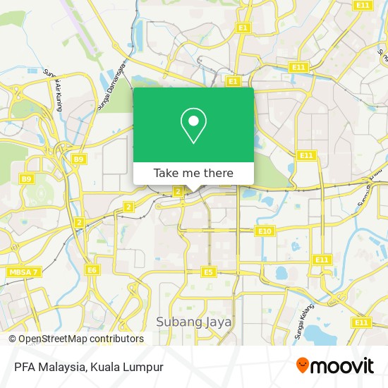 PFA Malaysia map