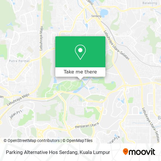 Parking Alternative Hos Serdang map