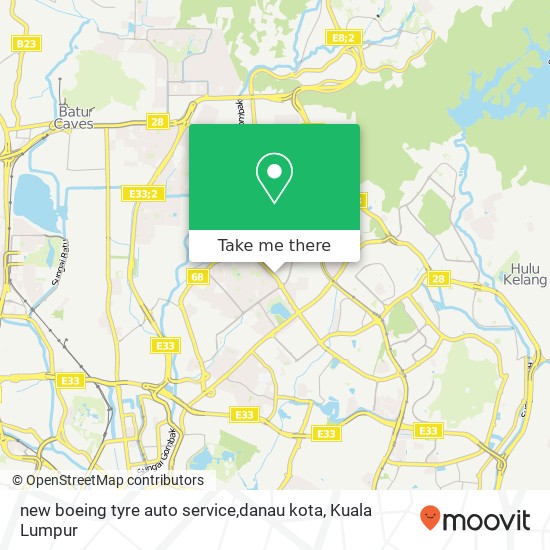 Peta new boeing tyre auto service,danau kota