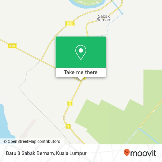 Batu 8 Sabak Bernam map