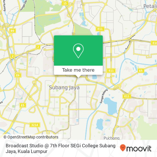 Broadcast Studio @ 7th Floor SEGi College Subang Jaya map