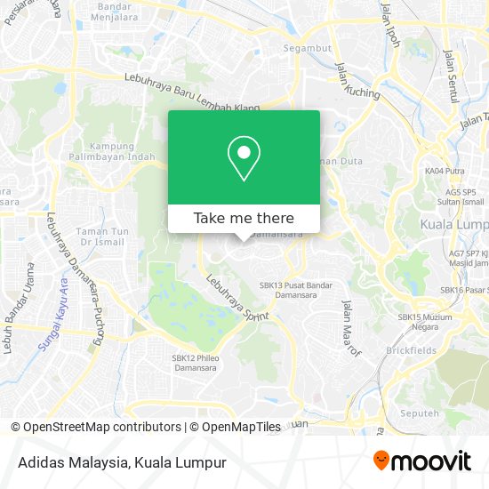 Adidas Malaysia map