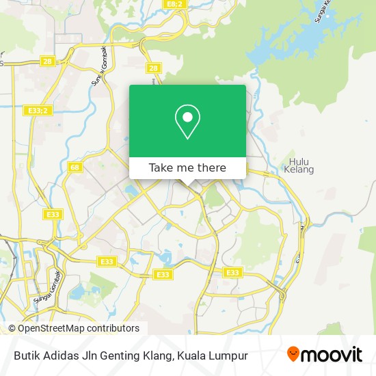 Butik Adidas Jln Genting Klang map