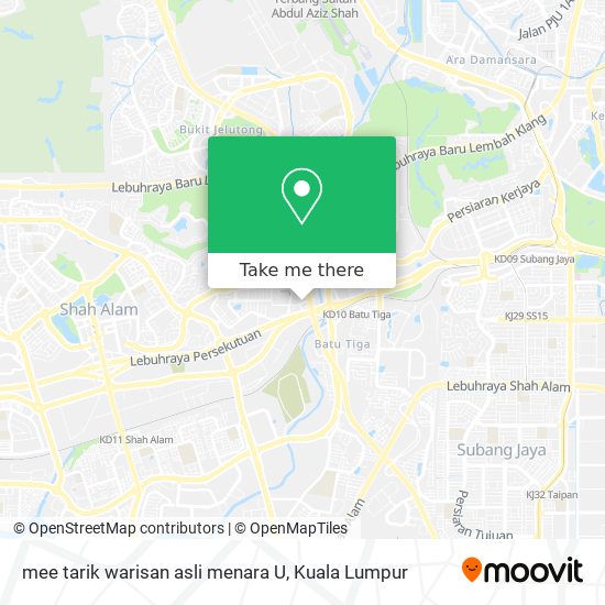 mee tarik warisan asli menara U map