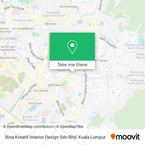 Peta Bina Kreatif Interior Design Sdn Bhd