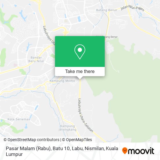 Pasar Malam (Rabu), Batu 10, Labu, Nismilan map