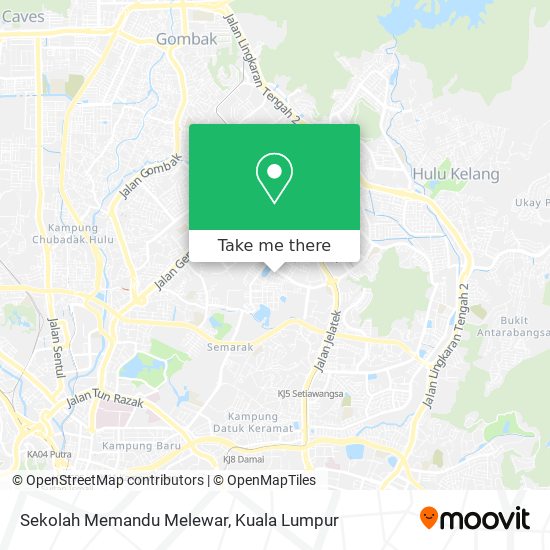 Sekolah Memandu Melewar map