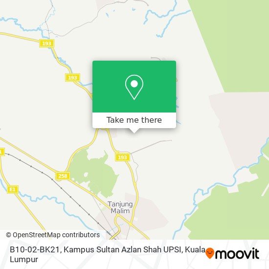 B10-02-BK21, Kampus Sultan Azlan Shah UPSI map