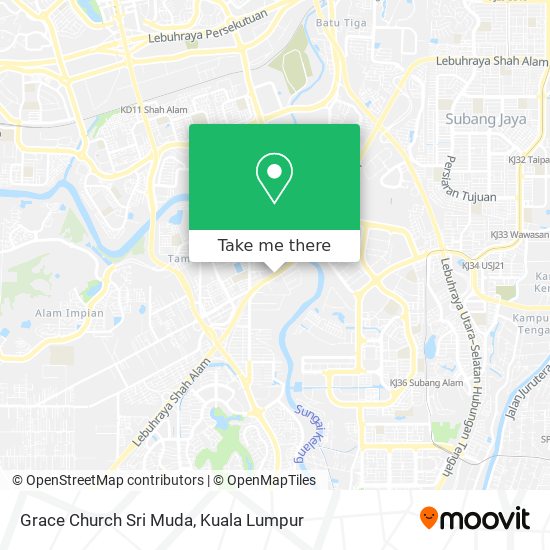 Grace Church Sri Muda map