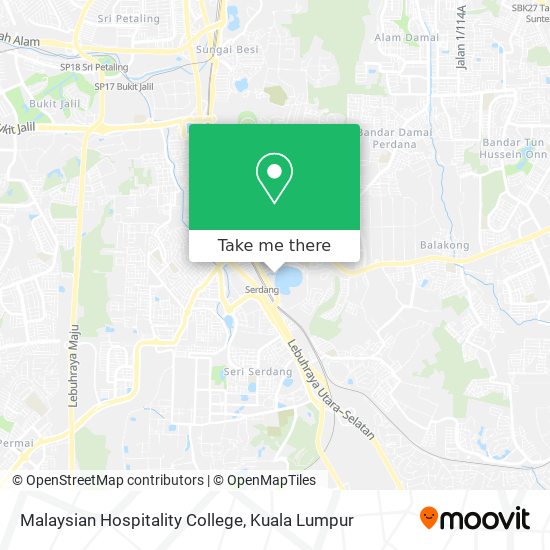 Malaysian Hospitality College map