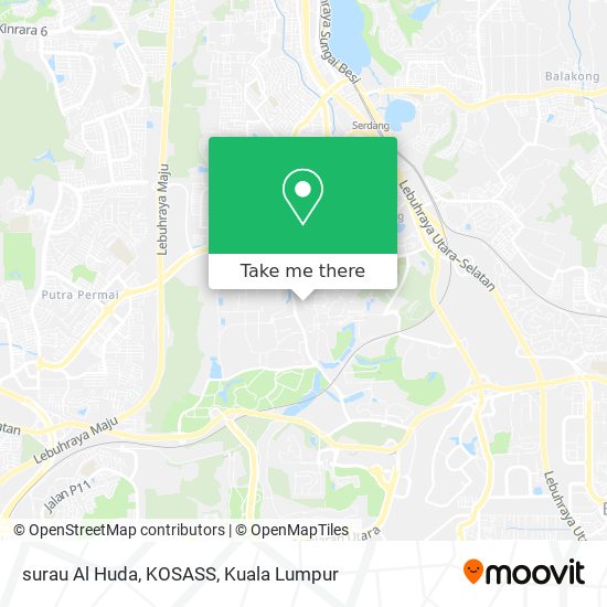 Peta surau Al Huda, KOSASS