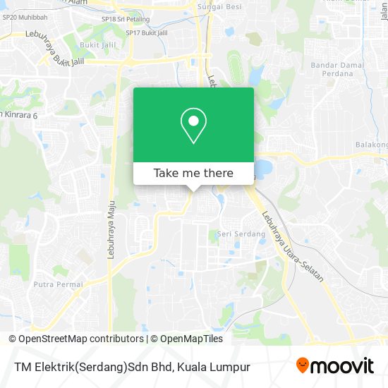 TM Elektrik(Serdang)Sdn Bhd map