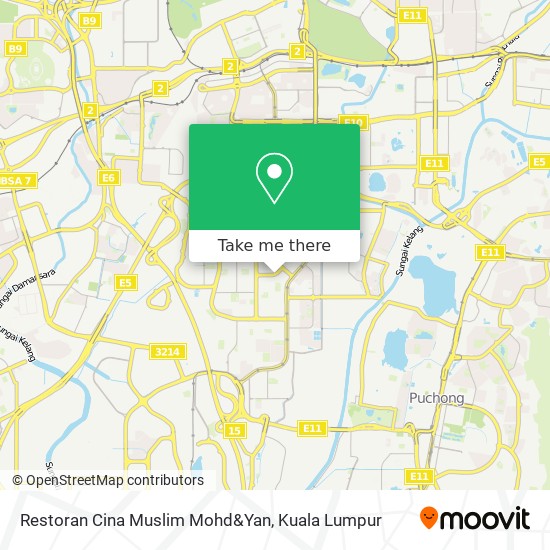 Restoran Cina Muslim  Mohd&Yan map