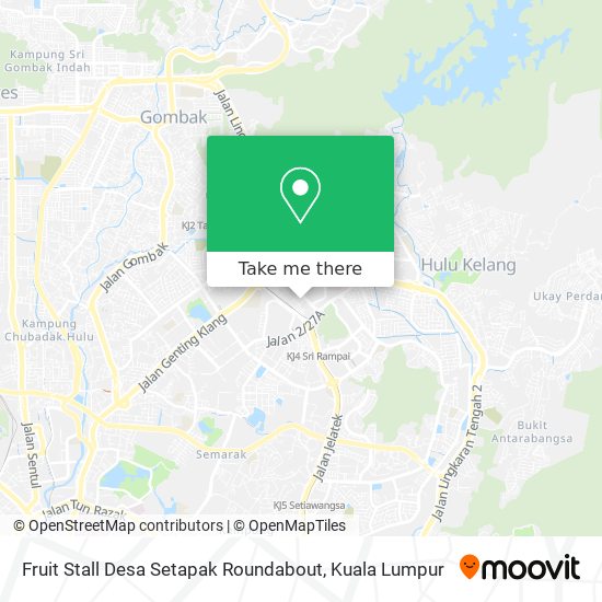 Fruit Stall Desa Setapak Roundabout map