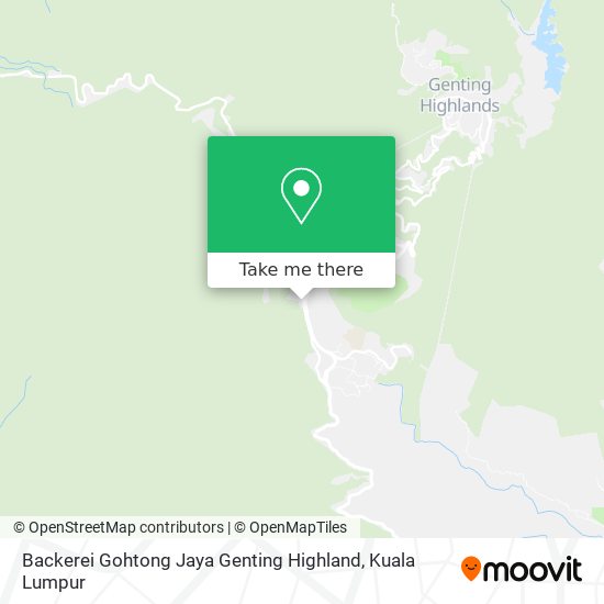 Peta Backerei Gohtong Jaya Genting Highland