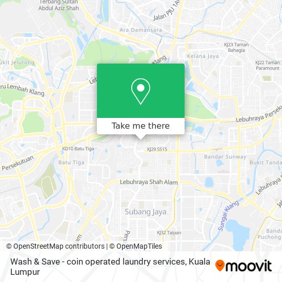 Wash & Save - coin operated laundry services map
