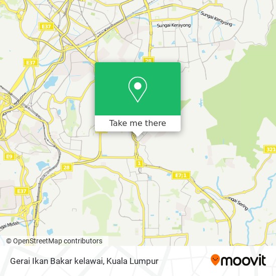 Gerai Ikan Bakar kelawai map