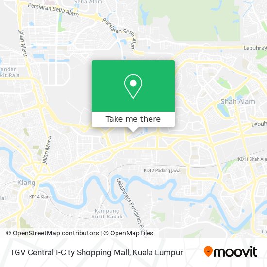 TGV Central I-City Shopping Mall map