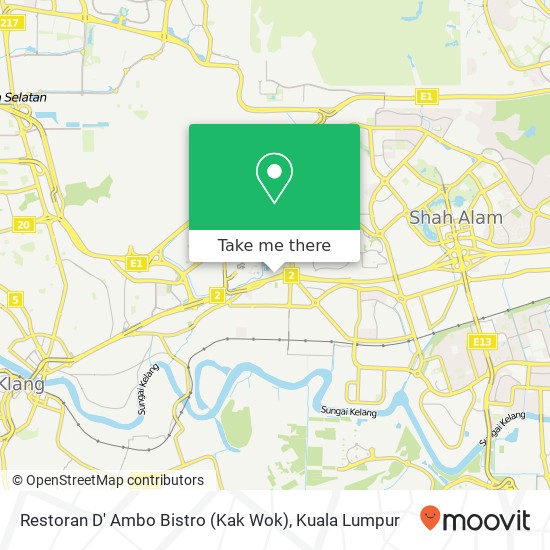 Peta Restoran D' Ambo Bistro (Kak Wok)