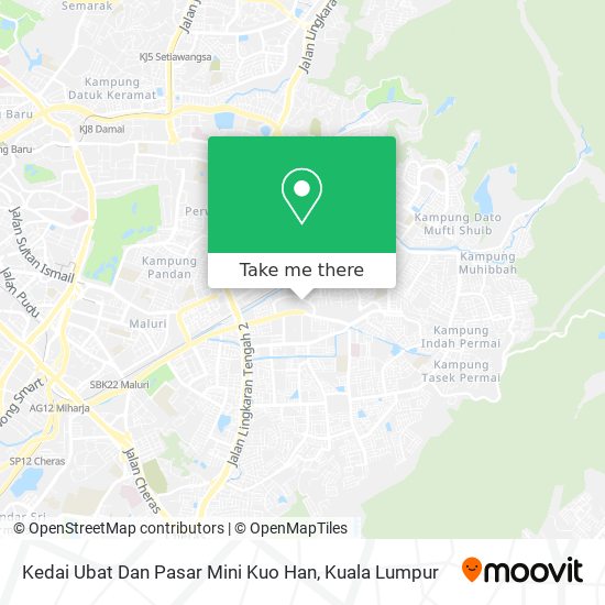 Peta Kedai Ubat Dan Pasar Mini Kuo Han