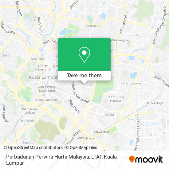 Perbadanan Perwira Harta Malaysia, LTAT map