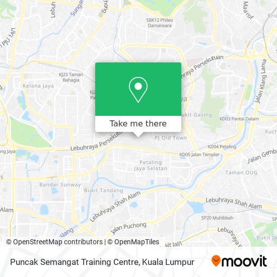 Peta Puncak Semangat Training Centre