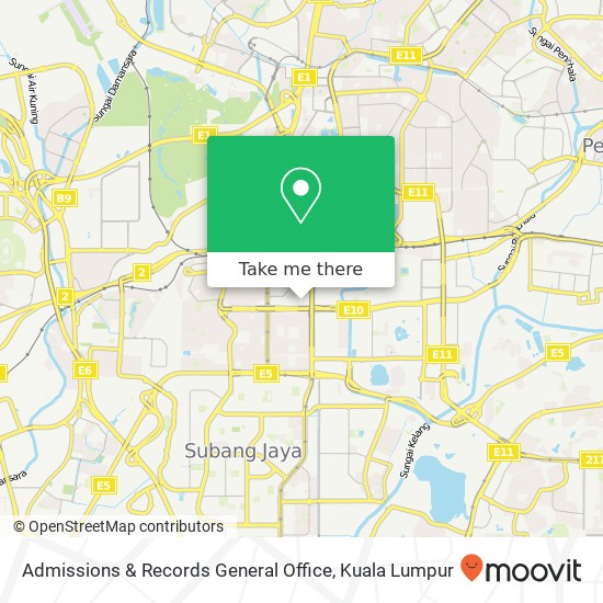 Admissions & Records General Office map