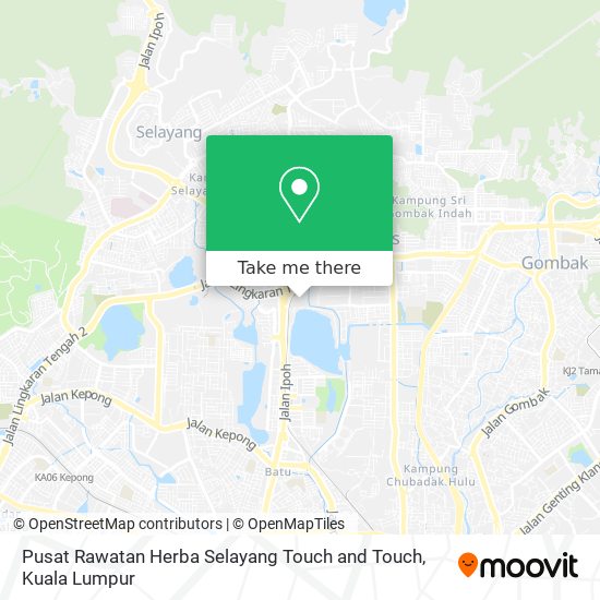 Peta Pusat Rawatan Herba Selayang Touch and Touch