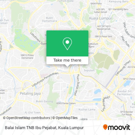 Peta Balai Islam TNB Ibu Pejabat