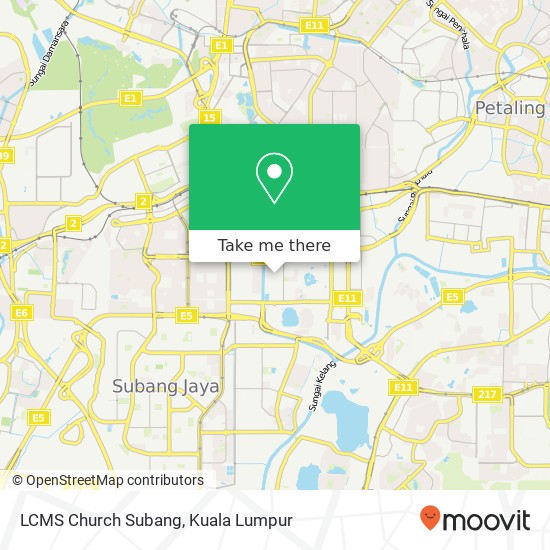 LCMS Church Subang map