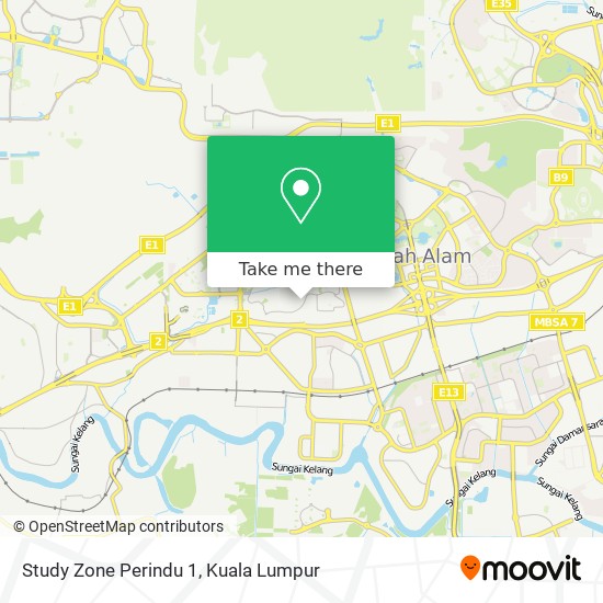 Study Zone Perindu 1 map