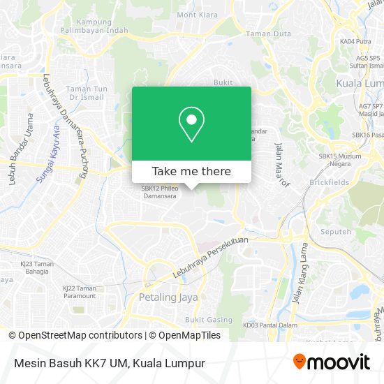 Mesin Basuh KK7 UM map