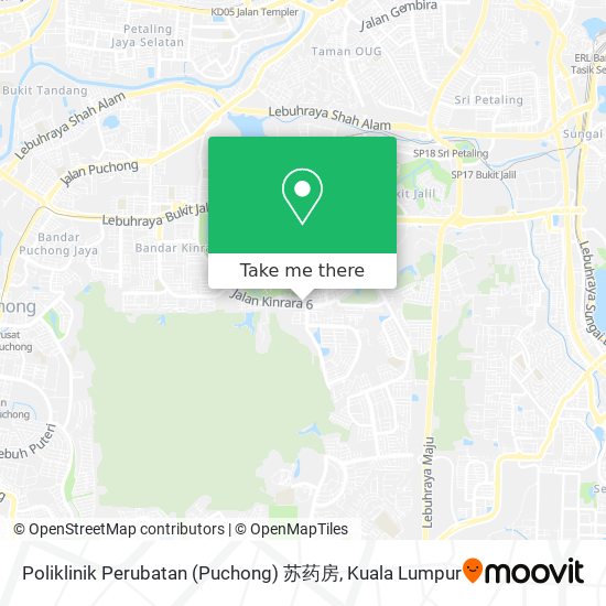 Peta Poliklinik Perubatan (Puchong) 苏药房