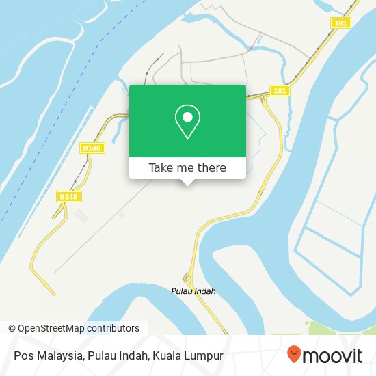 Pos Malaysia, Pulau Indah map