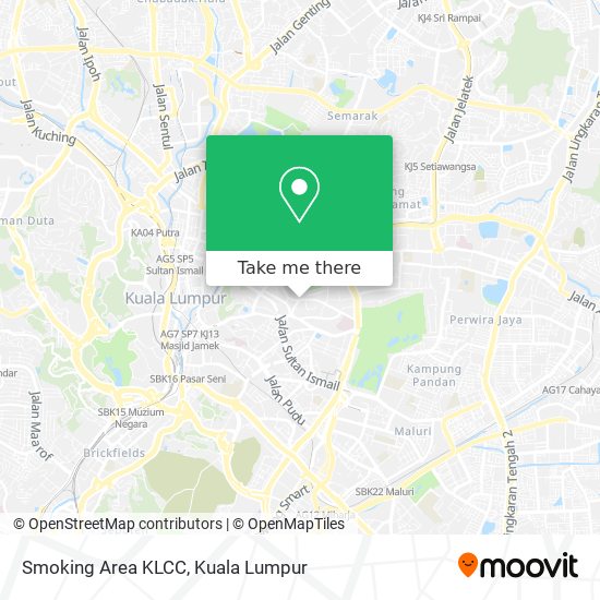 Smoking Area KLCC map