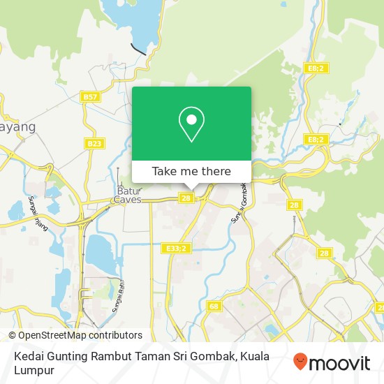 Peta Kedai Gunting Rambut Taman Sri Gombak