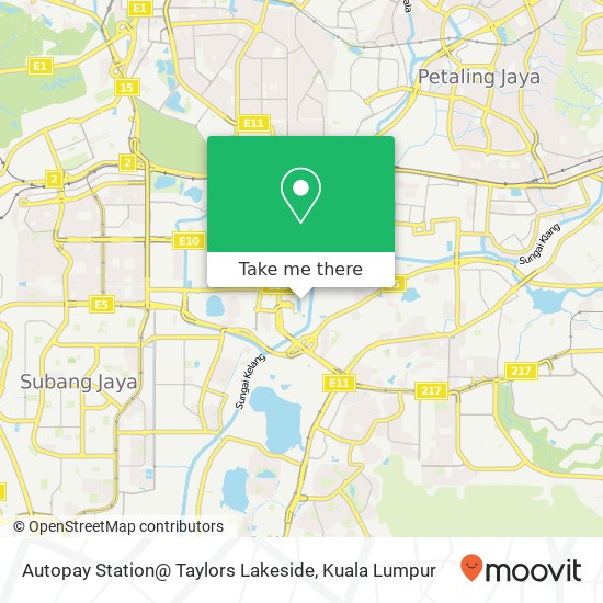 Autopay Station@ Taylors Lakeside map