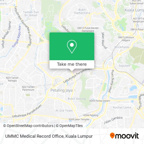 UMMC Medical Record Office map