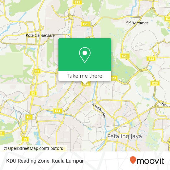 KDU Reading Zone map