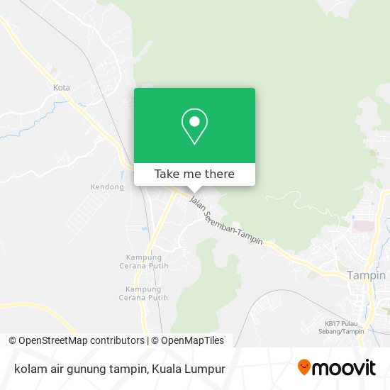 kolam air gunung tampin map