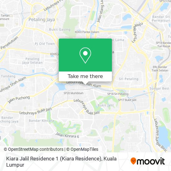 Peta Kiara Jalil Residence 1 (Kiara Residence)