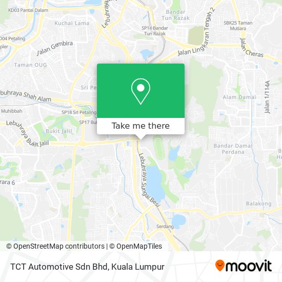 TCT Automotive Sdn Bhd map