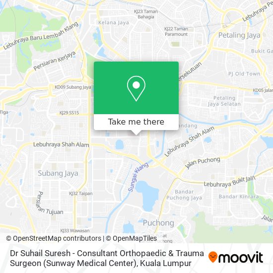 Dr Suhail Suresh - Consultant Orthopaedic & Trauma Surgeon (Sunway Medical Center) map