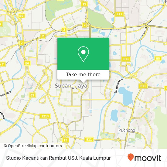 Studio Kecantikan Rambut USJ map