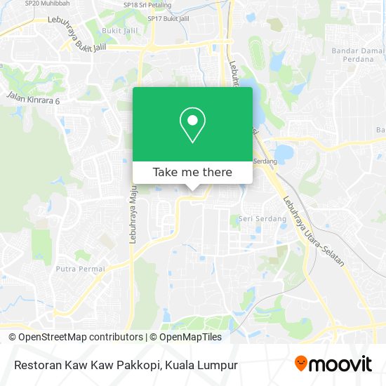 Restoran Kaw Kaw Pakkopi map