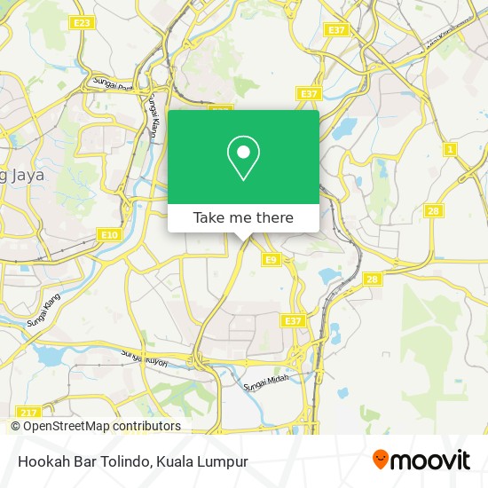 Peta Hookah Bar Tolindo